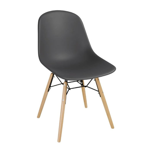 Chaise moulée PP avec structure métallique Arlo Bolero grise (lot de 2) - EQUIPEMENT RESTAURATION 