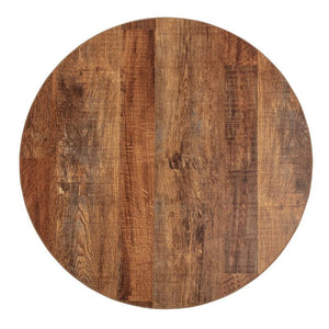 Plateau de table rond Bolero 60 cm effet bois vieilli - EQUIPEMENT RESTAURATION 