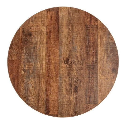 Plateau de table rond Bolero 60 cm effet bois vieilli - EQUIPEMENT RESTAURATION 