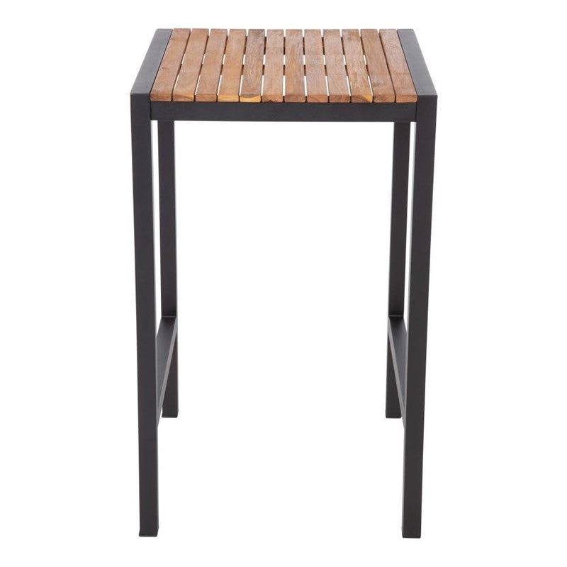 Mange-debout carré en acier et acacia Bolero 60 cm - EQUIPEMENT RESTAURATION 