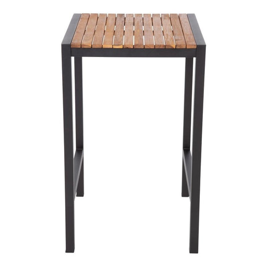 Mange-debout carré en acier et acacia Bolero 60 cm - EQUIPEMENT RESTAURATION 