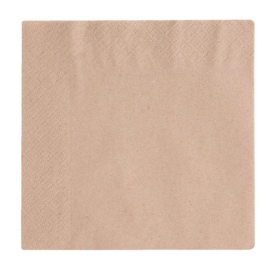 Serviettes snacking 2 plis compostables Vegware 33cm (Lot de 2000) - EQUIPEMENT RESTAURATION 