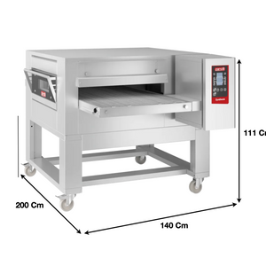 Four à convoyeur 65cm – Electrique – Avec Support | Marque : Zanolli SYNTHESIS 11/65E MC DIG - EQUIPEMENT RESTAURATION 