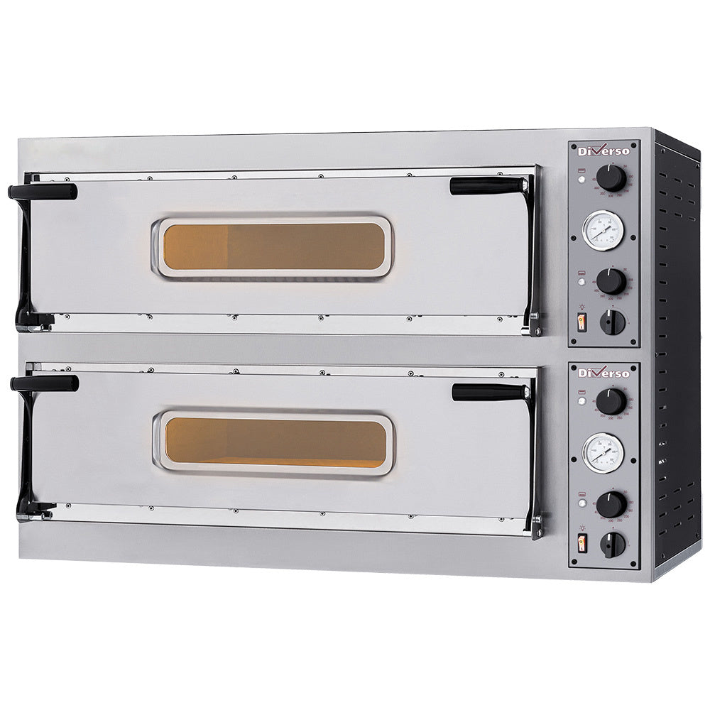 Four électrique - 2x2 pizzas - 350 mm - 2 chambres - WR-DFXL-22 - EQUIPEMENT RESTAURATION 