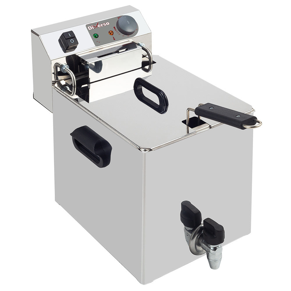 Friteuse de table électrique 10 litres + robinet de vidange - WR-EF10-S1 - EQUIPEMENT RESTAURATION 
