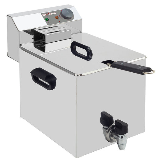 Friteuse de table électrique 8 litres + robinet de vidange - WR-EF08-S8 - FRITEUSE ELECTRIQUE