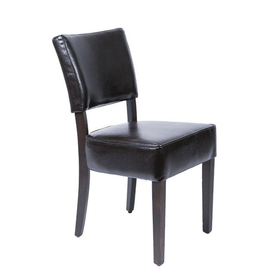 Chaises confortables en simili cuir Bolero marron foncé (Lot de 2) - EQUIPEMENT RESTAURATION 