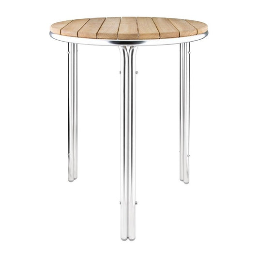 Table ronde en frêne et aluminium Bolero 600mm - EQUIPEMENT RESTAURATION 