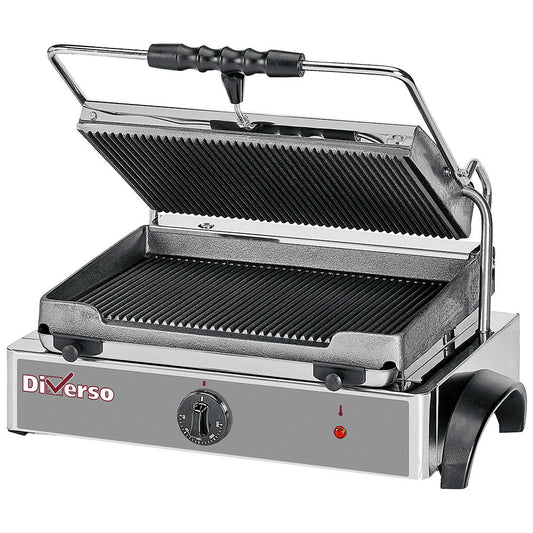 Grill panini électrique Medium, plaques rainurées - WR-GRPN-43 - EQUIPEMENT RESTAURATION 