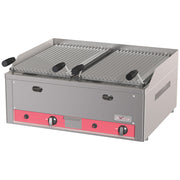 Grill pierre de lave - 2 zones de cuisson - WR-GRL-G8 - EQUIPEMENT RESTAURATION 