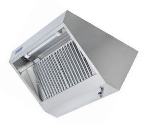 Hotte murale avec moteur 1000 x 900 x 450 mm avec variateur, éclairage, filtre et robinet de vidange - EQUIPEMENT RESTAURATION 