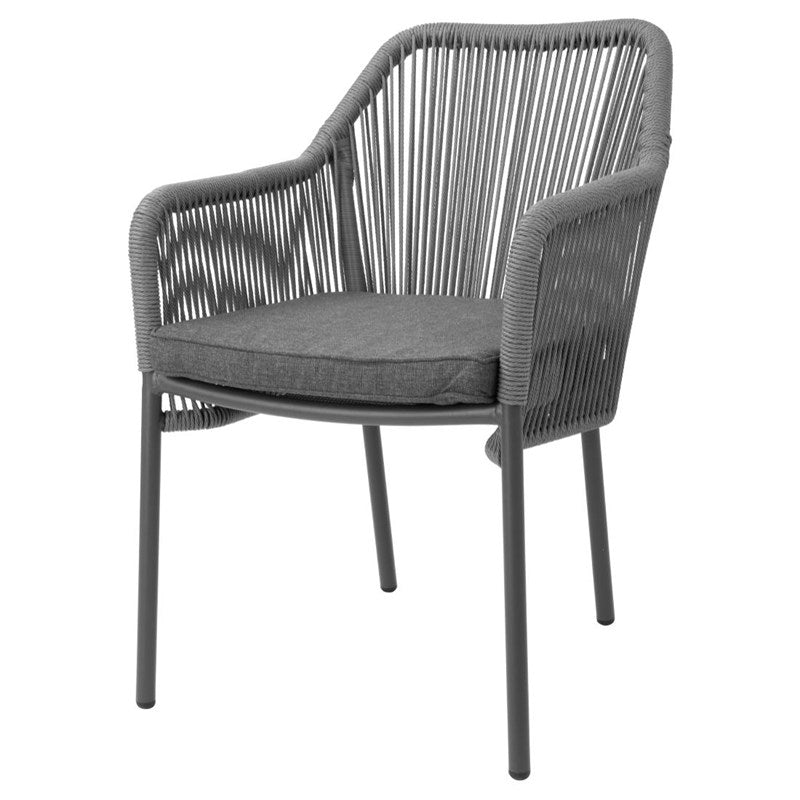 Fauteuils d'extérieur en rotin PE tressé Bolero Bay anthracite (lot de 2) - EQUIPEMENT RESTAURATION 