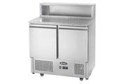 Meuble à pizzas compact GN1/1 positif - 2 portes - Inox - ESL3831GR - EQUIPEMENT RESTAURATION 
