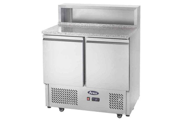 Meuble à pizzas compact GN1/1 positif - 2 portes - Inox - ESL3831GR - EQUIPEMENT RESTAURATION 