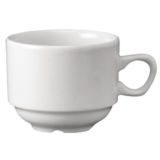 Tasses à thé empilables Nova Churchill Whiteware 213 ml (Lot de 24) - EQUIPEMENT RESTAURATION 