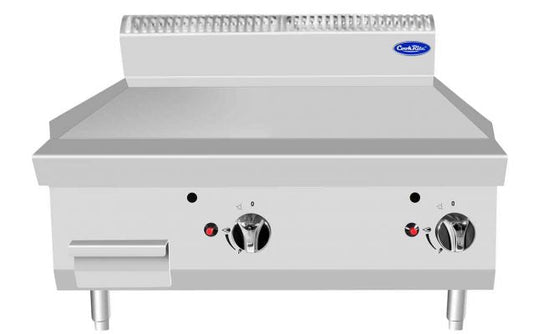 Plancha gaz - 2 brûleurs - Inox - AT7G8G-C-A - PLANCHA GAZ