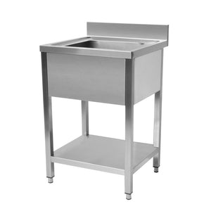 Plonge en inox 700 x 600 x 950 mm | CUIST STSK076 - EQUIPEMENT RESTAURATION 