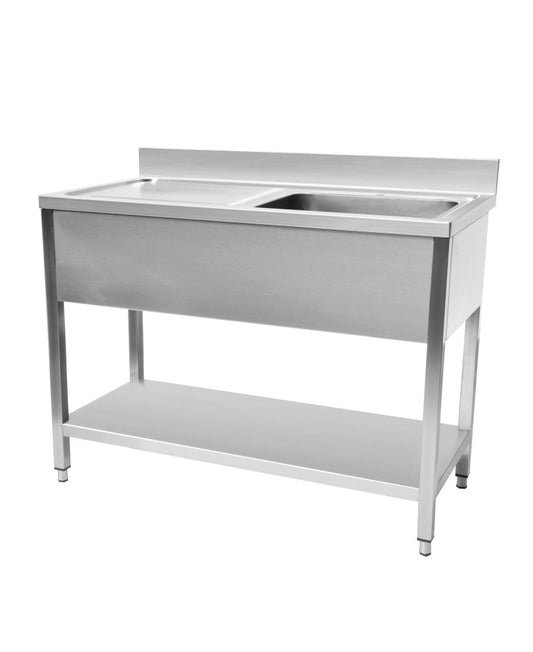 Plonge en inox 1000 x 700 x 950 mm | CUIST STSK107L - EQUIPEMENT RESTAURATION 