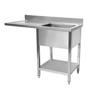 Plonge inox lave vaisselle 1400 x 700 x 950 mm | CUIST STSD147L - EQUIPEMENT RESTAURATION 