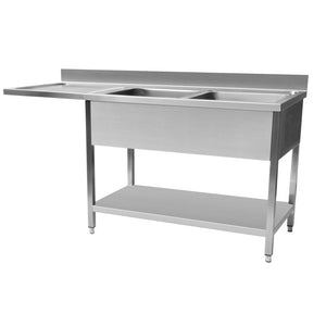 Plonge inox lave vaisselle 1600 x 700 x 950 mm | CUIST STSD167L