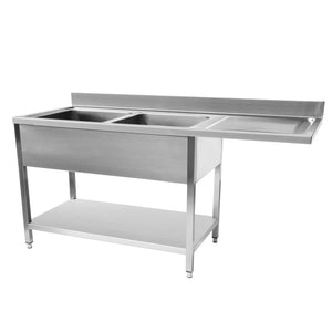 Plonge inox lave vaisselle 1800 x 700 x 950 mm | CUIST STSD187R