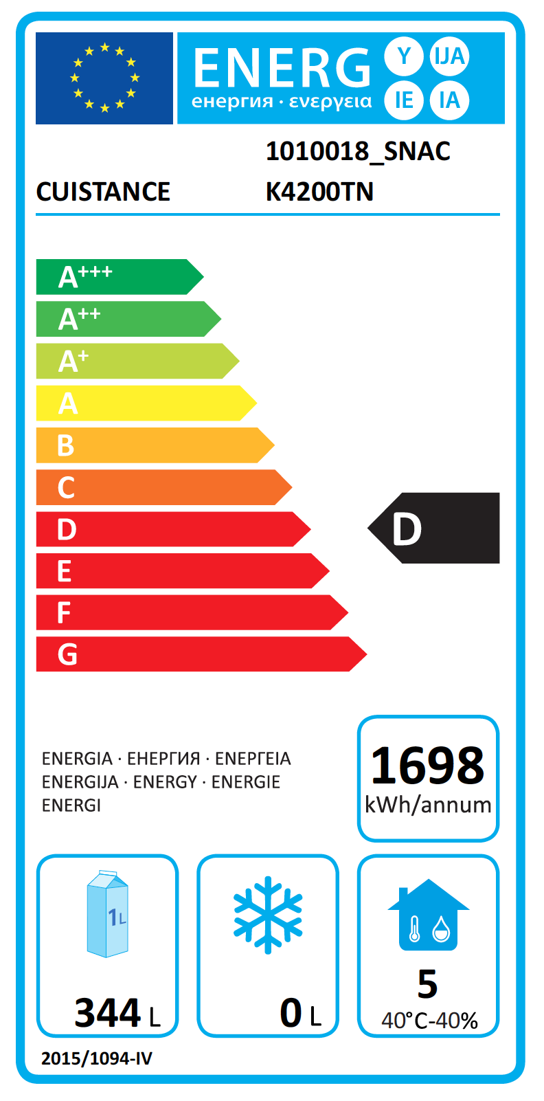 Meuble table réfrigérée – 4 portes pleines | CUIST SNACK4200TN - EQUIPEMENT RESTAURATION 