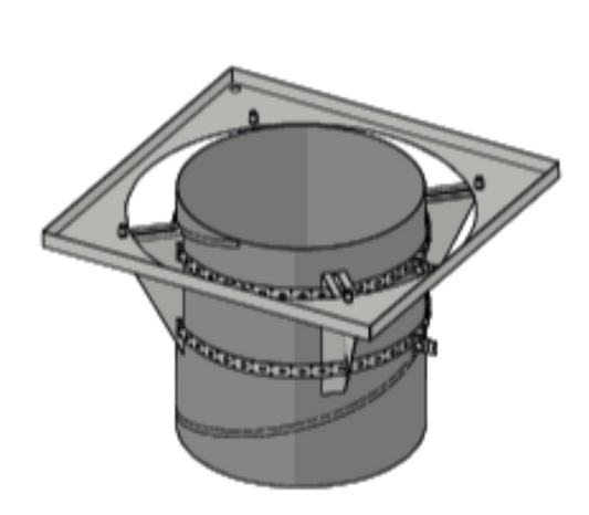 Support conduit pour tourelle 040/045/050 | 414050SC | ALVENE