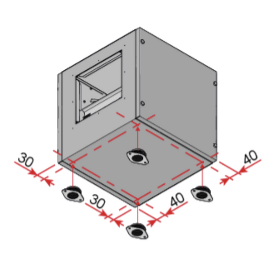 Plots antivibratils pour caisson D6 | 20D6PL | ALVENE