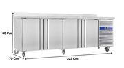 Meuble table réfrigérée – 4 portes pleines GN1/1 | CUIST GN4200TN - EQUIPEMENT RESTAURATION 