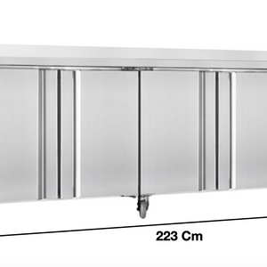Meuble table réfrigérée – 4 portes pleines | CUIST SNACK4200TN - EQUIPEMENT RESTAURATION 