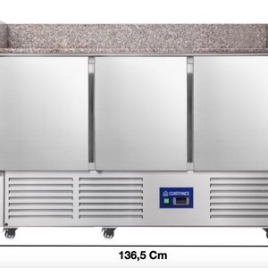 Meuble à pizza réfrigérée – 3 portes pleines GN1/1 | PZ903 - EQUIPEMENT RESTAURATION 