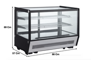 Vitrine à dessert 160 L. réfrigérée panoramique | CUIST RTW160B5 - EQUIPEMENT RESTAURATION 
