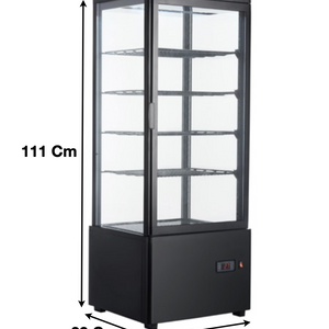 Mini vitrine à dessert 98L réfrigérée panoramique | CUIST RT98B1 - EQUIPEMENT RESTAURATION 
