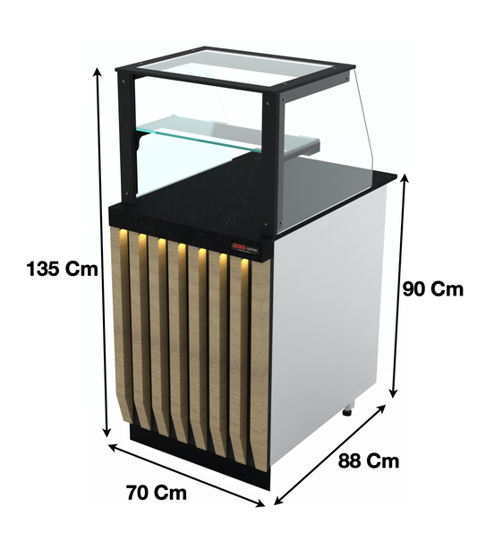 Meuble caisse 70cm – Marque: SGS GASTRO | SGS-KS-70-01