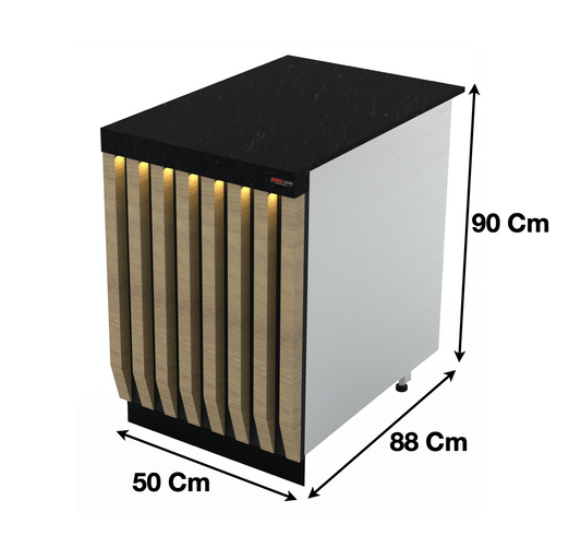 Meuble caisse 50cm – Marque: SGS GASTRO | SGS-KS-50-02