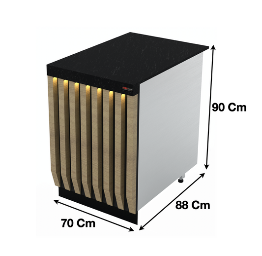 Meuble caisse 70cm – Marque: SGS GASTRO | SGS-KS-70-02