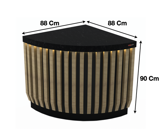 Meuble d’angle 80 cm – Marque: SGS GASTRO | SGS-KS-88-90
