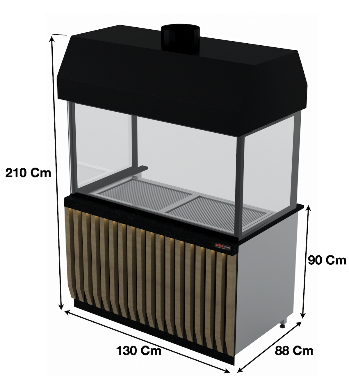 Barbecue 130 Cm – Série LUXUS SGSOCK130 | Marque: SGS