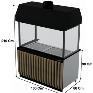 Barbecue 130 Cm – Série LUXUS SGSOCK130 | Marque: SGS