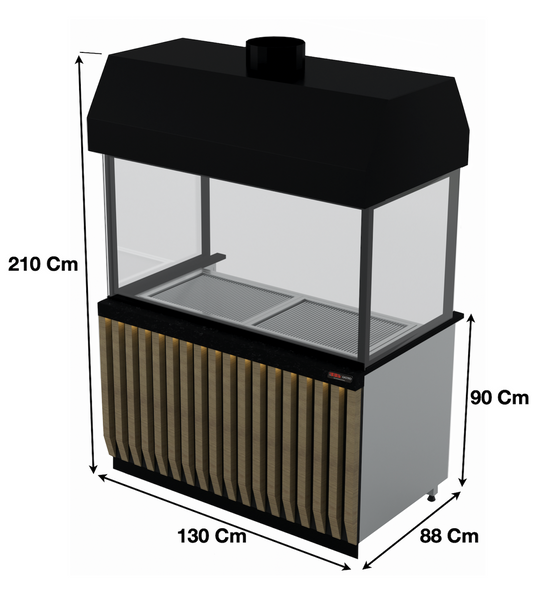 Barbecue 130 Cm – Série LUXUS SGSOCK130 | Marque: SGS
