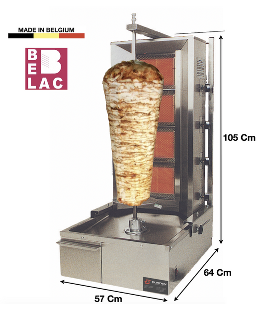 Machine à kebab 4 zones Gaz GURDEN (KGH04GU)