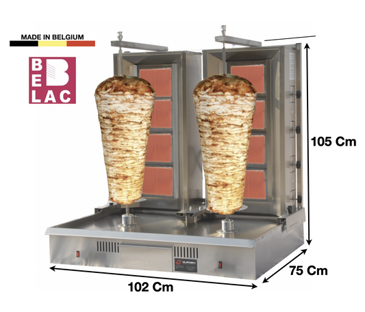 Machine à kebab 4+4 zones Gaz GURDEN (KGH44GU)