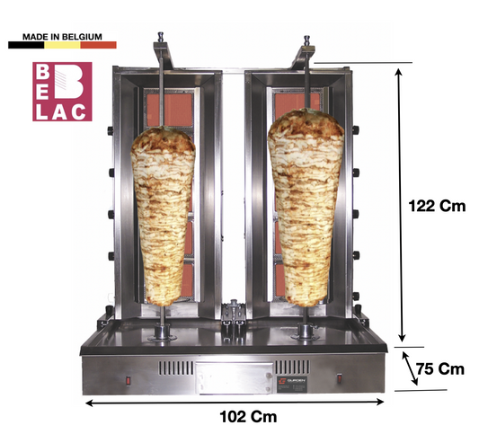 Machine à kebab 5+5 zones Gaz GURDEN (KGH55GU)