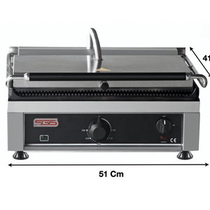 Machine à panini XL – Rainurée/Rainurée - Marque: SGS GASTRO | TG-2745-E - EQUIPEMENT RESTAURATION 