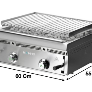 Grillade charcoal 2 zones gaz – Grille Viande, Marque: MAINHO | M04-PBI60 - EQUIPEMENT RESTAURATION 