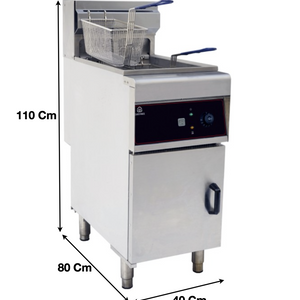 Friteuse électrique 10+10 L. sur coffre – Haut Rendement | CUIST DF10L2 - EQUIPEMENT RESTAURATION 