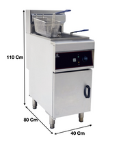 Friteuse électrique 10+10 L. sur coffre – Haut Rendement | CUIST DF10L2 - EQUIPEMENT RESTAURATION 