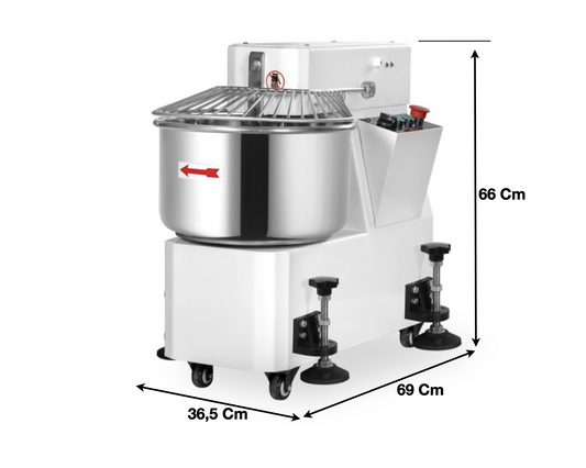 Pétrin spirale 20 L. / 2 Vitesses – Cuve & Tête fixe | CUIST LM20A - EQUIPEMENT RESTAURATION 