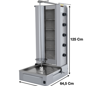 Machine à kebab 5 Zones Gaz – Marque: SGS GASTRO | SGS-DS-25 - EQUIPEMENT RESTAURATION 