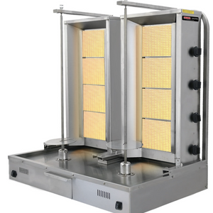 Machine à kebab 4+4 Zones Gaz – Marque: SGS GASTRO | SGS-DS-131 - EQUIPEMENT RESTAURATION 